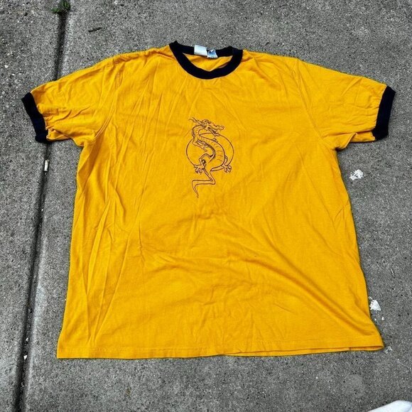 Yellow dragon y2k style top tee - Picture 1 of 3